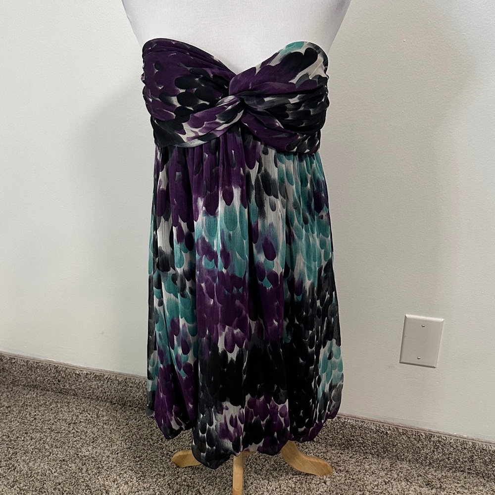 🍏 Kitty Y2K Bubble Hem Strapless Dress